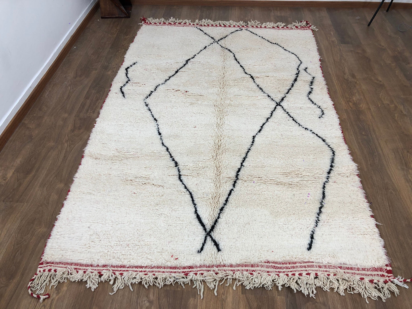 Custom Handmade Moroccan Mid-Century Beni Ourain Rug - MarrakeshLoom