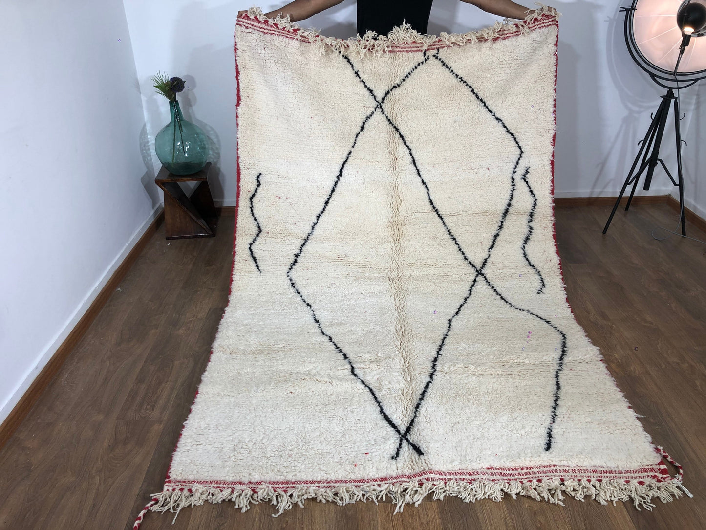 Custom Handmade Moroccan Mid-Century Beni Ourain Rug - MarrakeshLoom