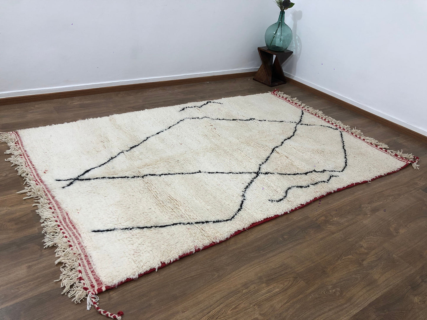 Custom Handmade Moroccan Mid-Century Beni Ourain Rug - MarrakeshLoom