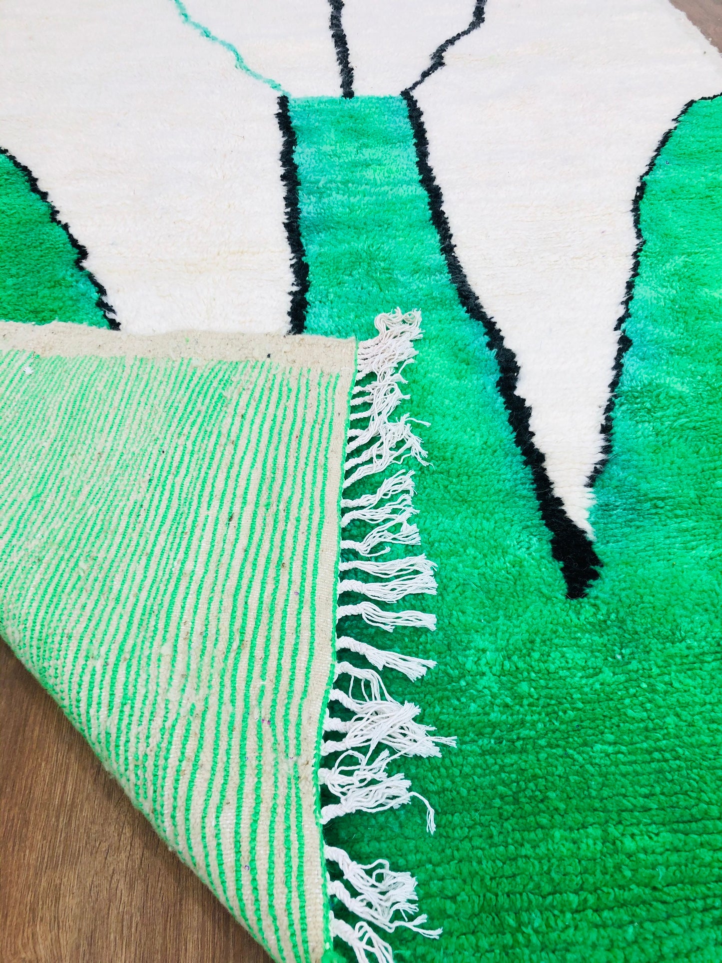 Custom Homemade Mid-Century Scandinavian Beni Ourain Rug