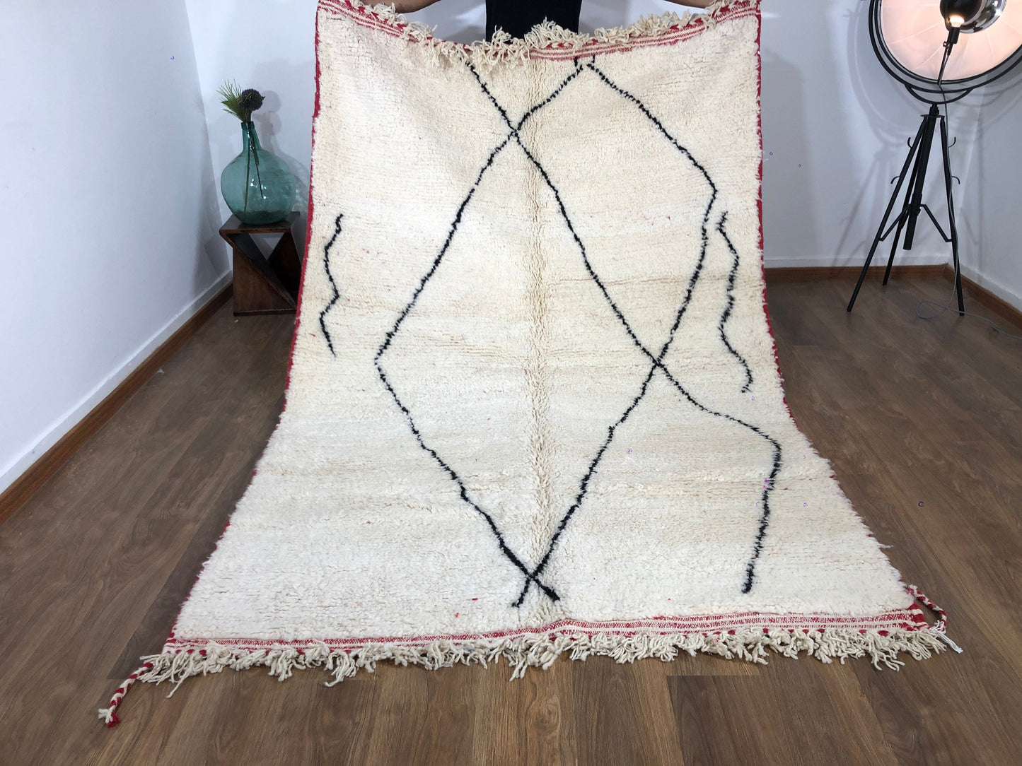 Custom Handmade Moroccan Mid-Century Beni Ourain Rug - MarrakeshLoom