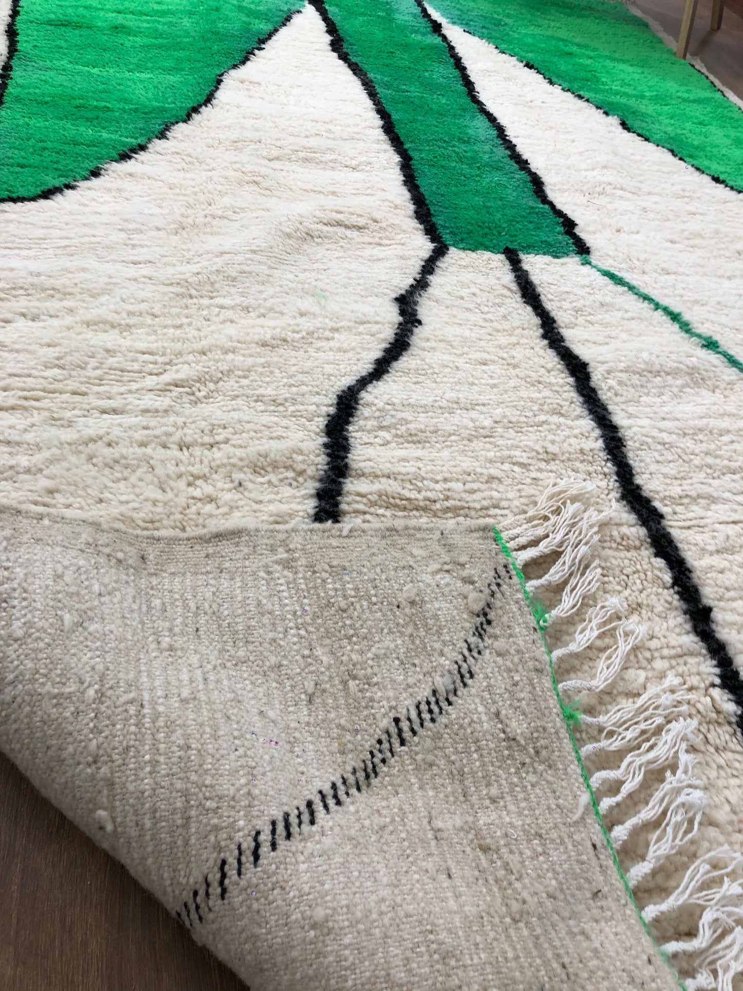Custom Homemade Mid-Century Scandinavian Beni Ourain Rug