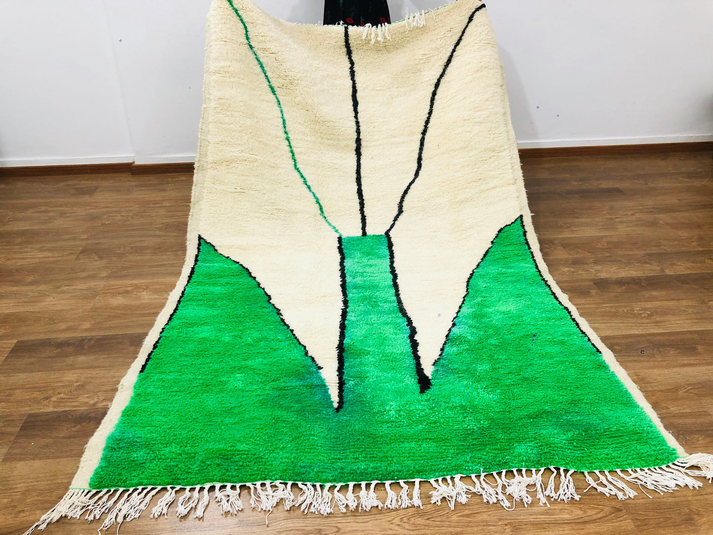 Custom Homemade Mid-Century Scandinavian Beni Ourain Rug