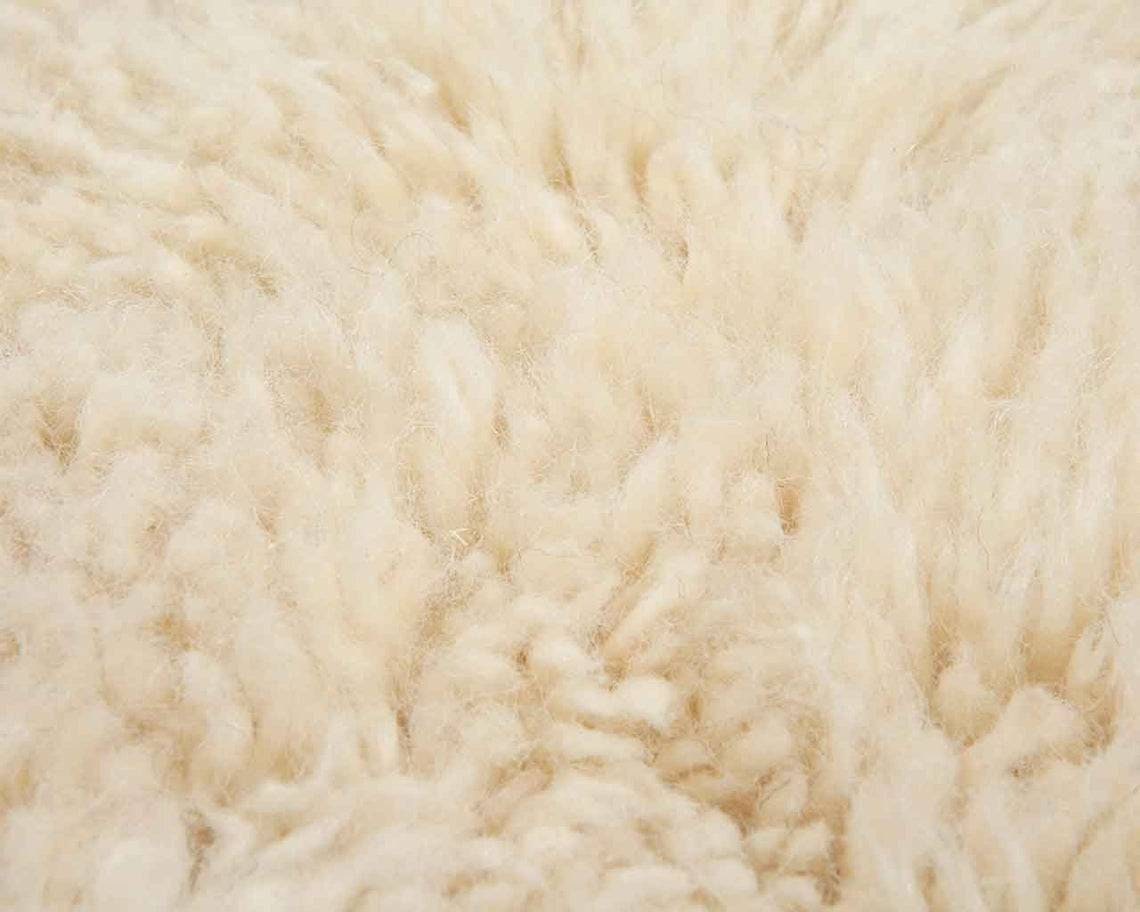 Custom Mid-Century Moroccan White Round Beni Ourain Circle Rug - MarrakeshLoom