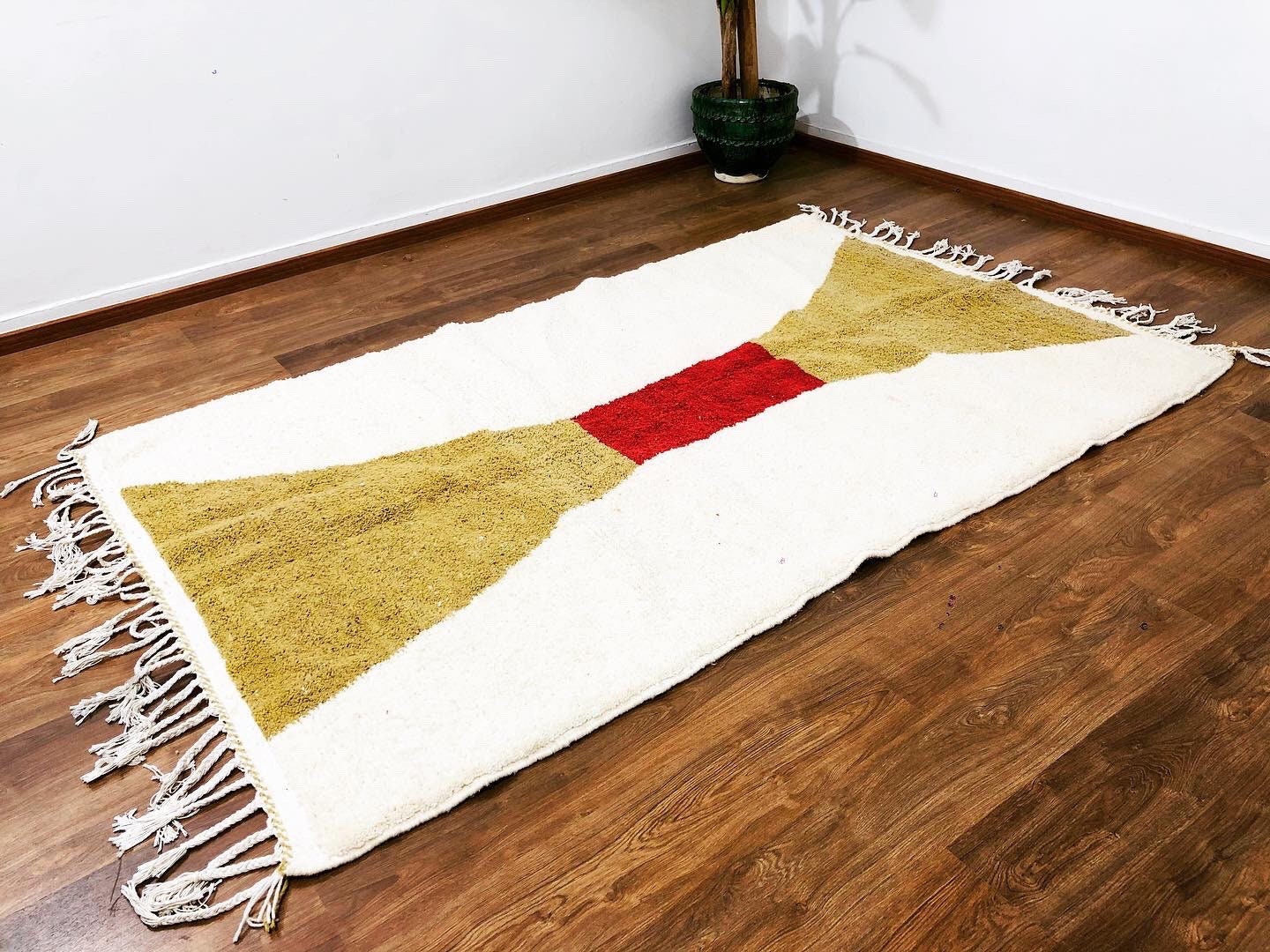 Custom Homemade Mid-Century Scandinavian Beni Ourain Rug