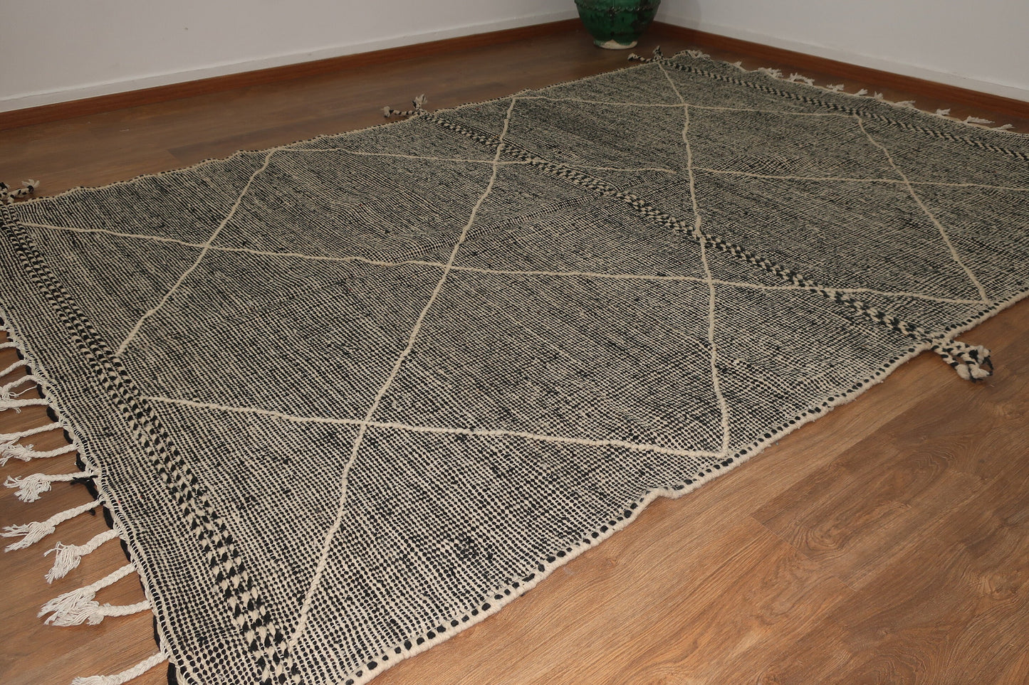 Custom Mid-Century Handwoven Moroccan Zanafi Rug - MarrakeshLoom