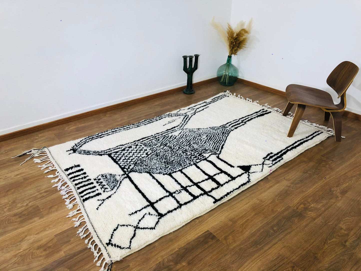 Custom Mid-Century Scandinavian Beni Ourain Rug - MarrakeshLoom
