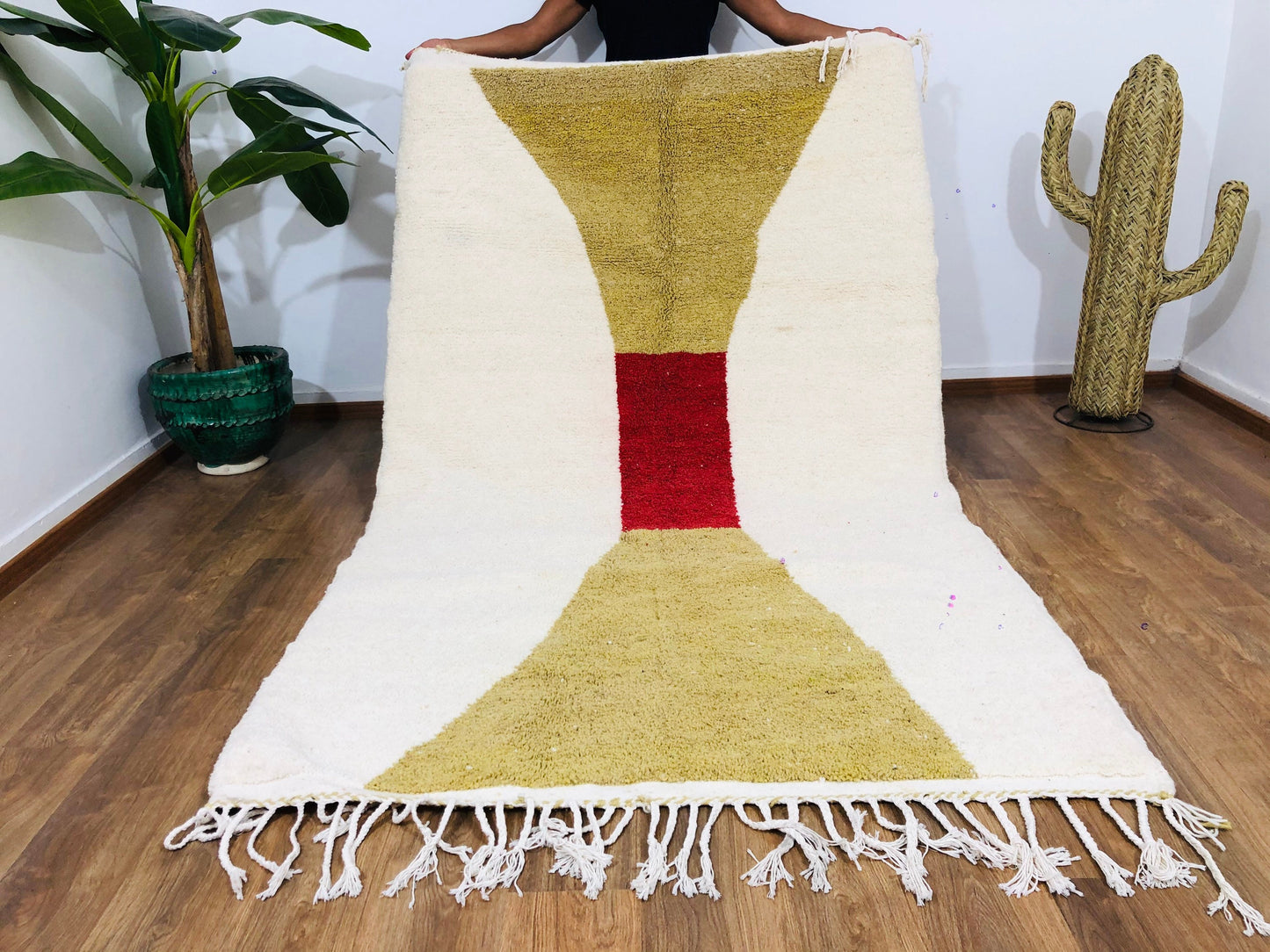 Custom Homemade Mid-Century Scandinavian Beni Ourain Rug