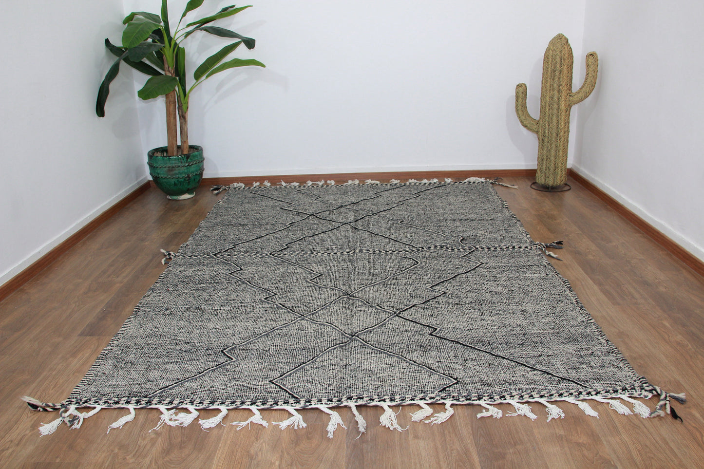 Custom Moroccan Mid-Century Handwoven Kelim Zanafi Rug - MarrakeshLoom