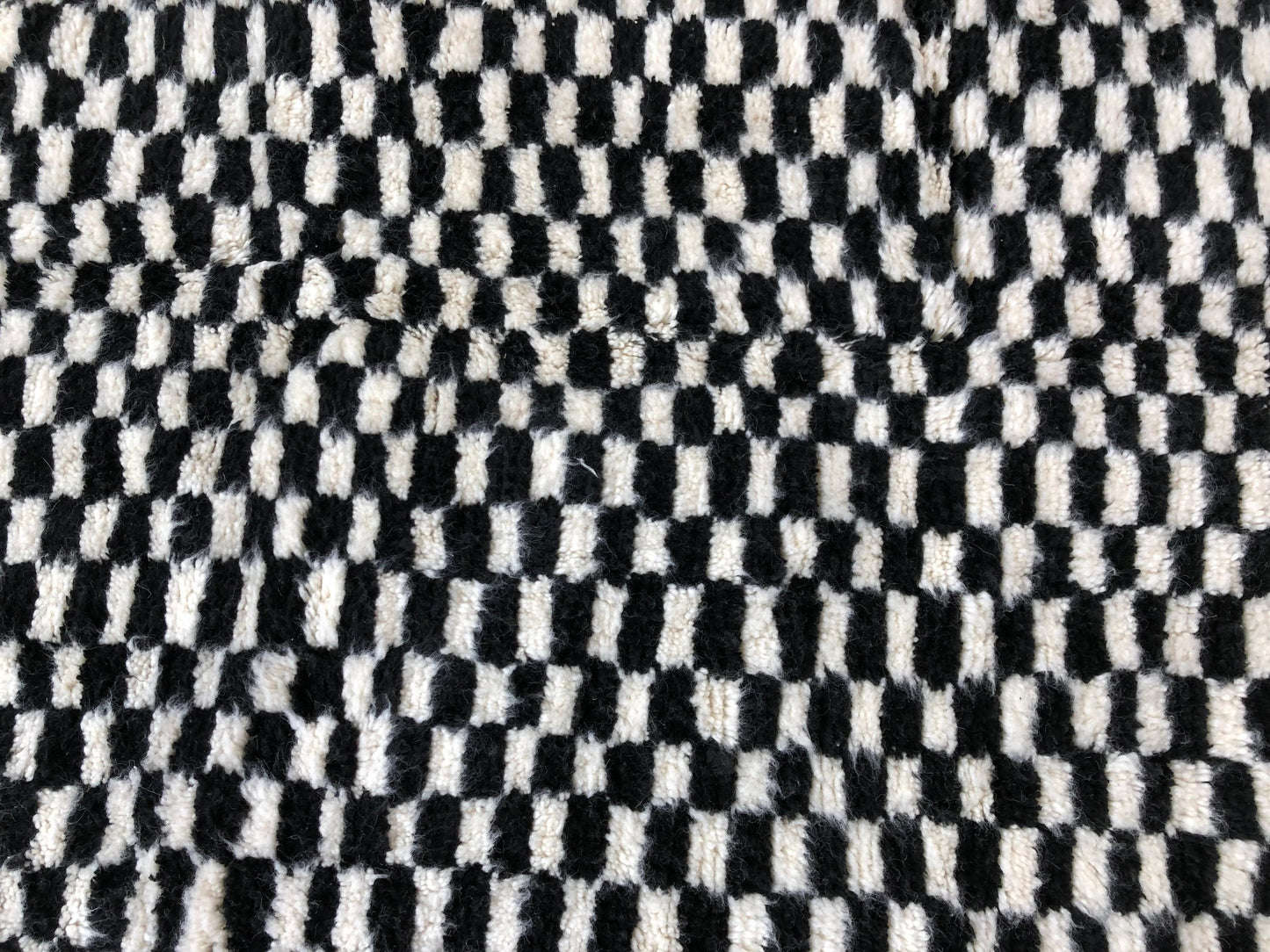 Custom Moroccan Handwoven Checkered Beber Beni Ourain Rug - MarrakeshLoom