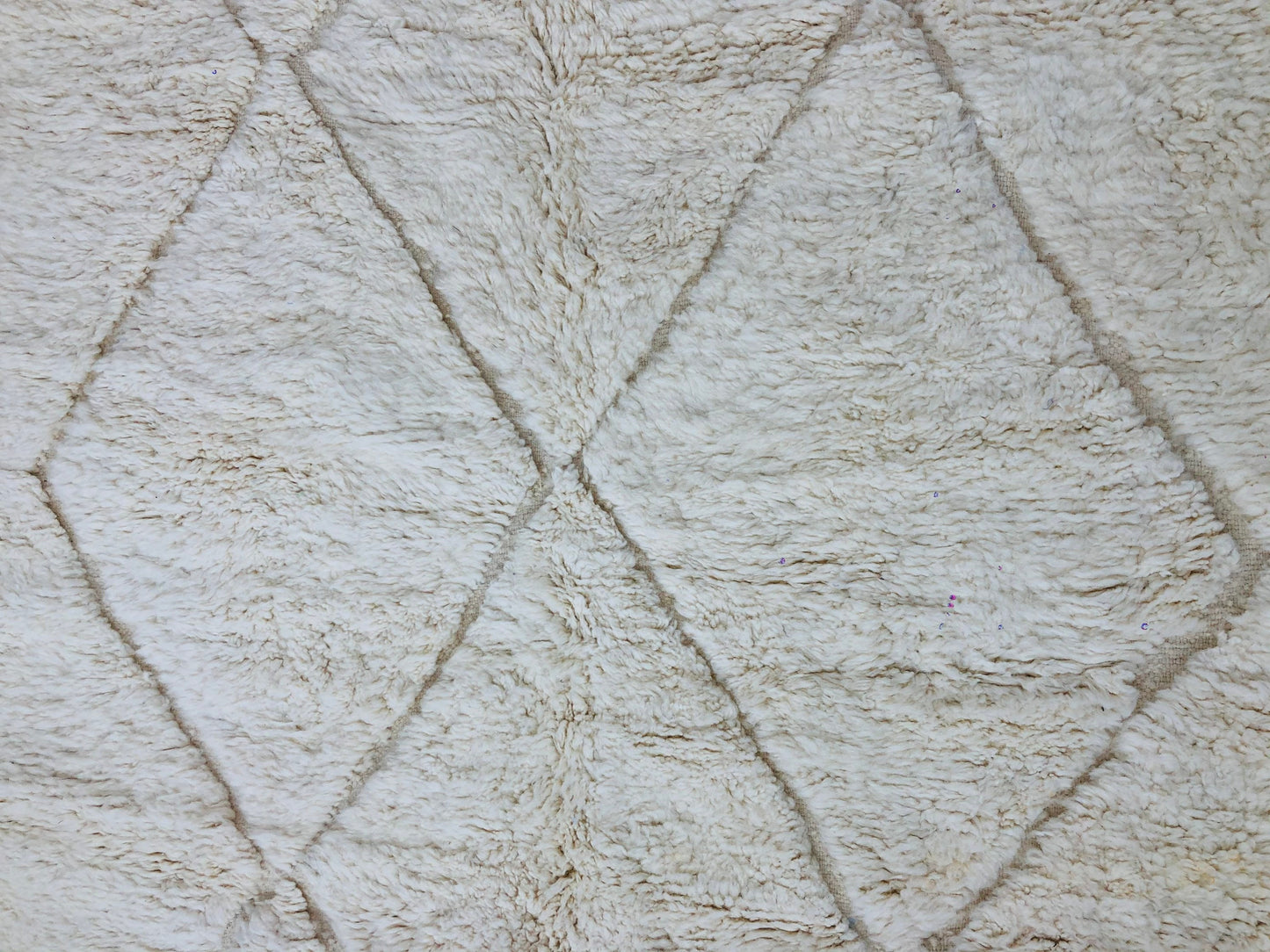 Custom White Handmade Moroccan Beni Ourain Rug - MarrakeshLoom