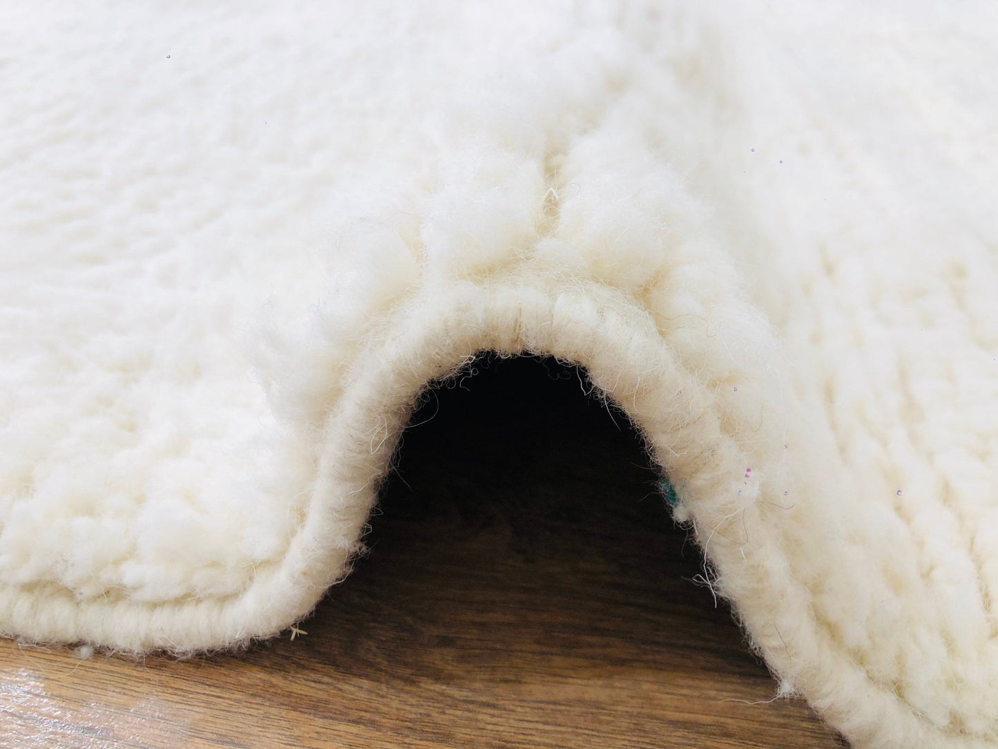 Custom Handmade White Wool Beni Ourain Runner Rug - MarrakeshLoom
