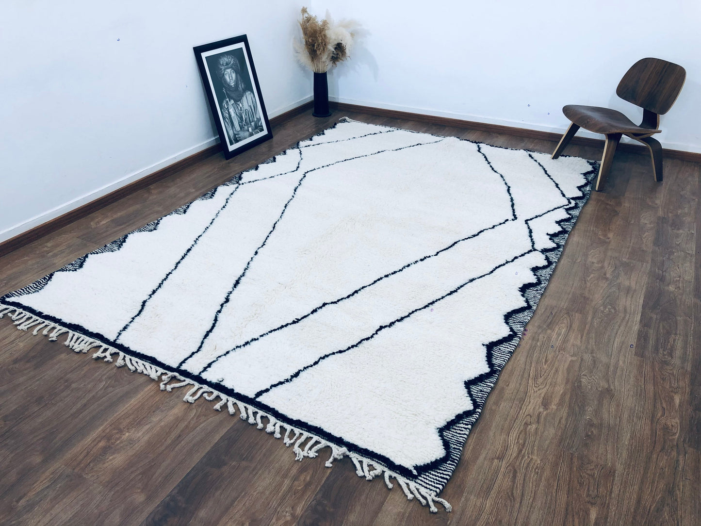 Custom Mid-Century Scandinavian Beni Ourain Rug - MarrakeshLoom