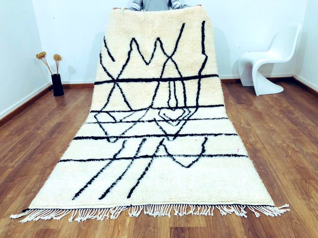 Custom Handmade Nordic Scandinavian Moroccan Beni Ourain Rug - MarrakeshLoom