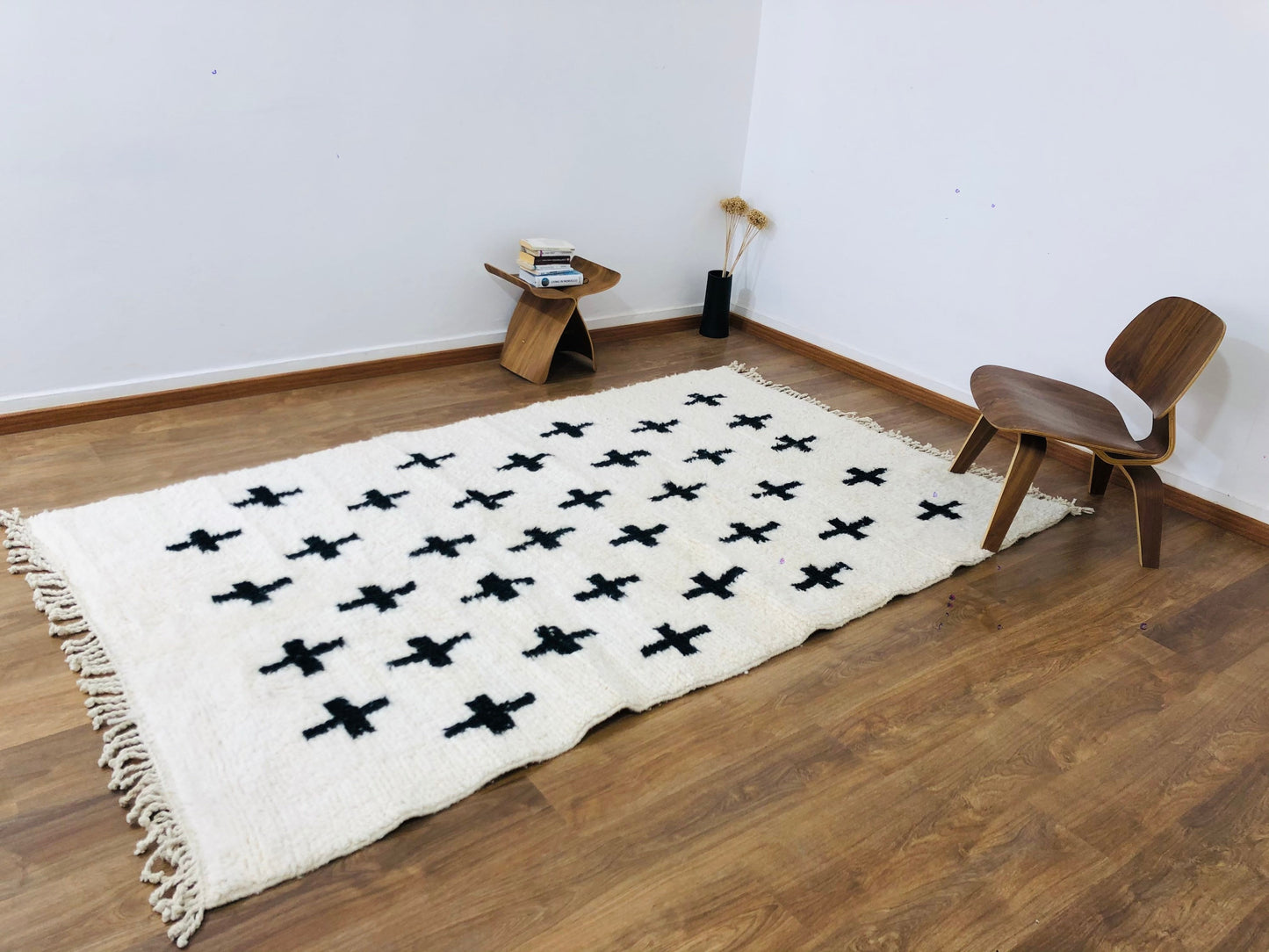 Custom Mid-Century Scandinavian Beni Ourain Rug - MarrakeshLoom