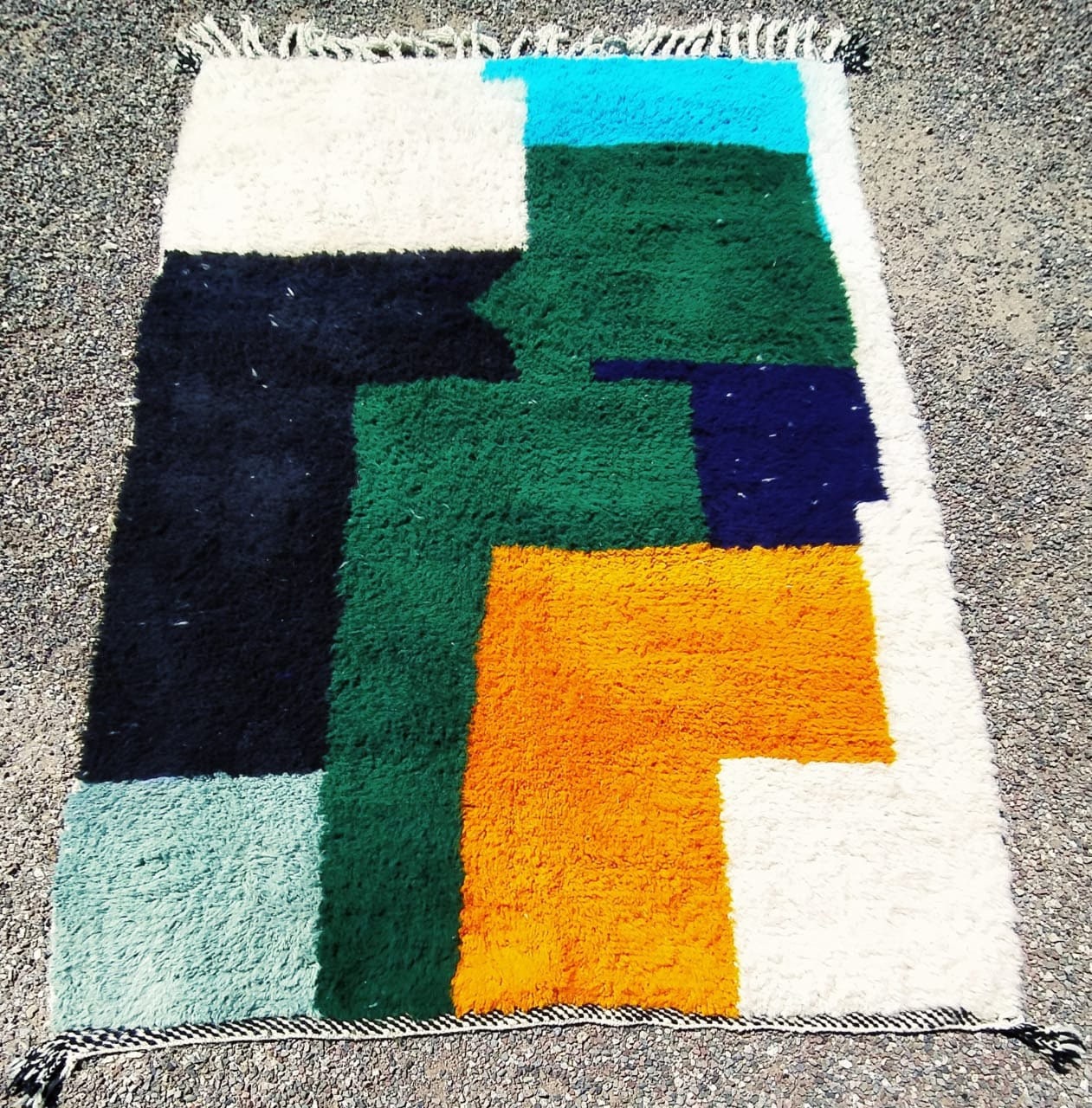 Custom Handmade Moroccan Berber Wool Rug - MarrakeshLoom