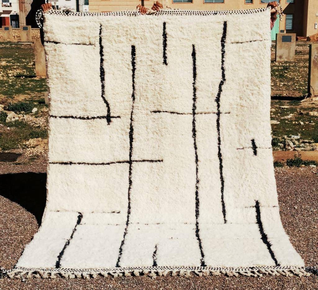 Custom Mid-Century Scandinavian Beni Ourain Rug - MarrakeshLoom