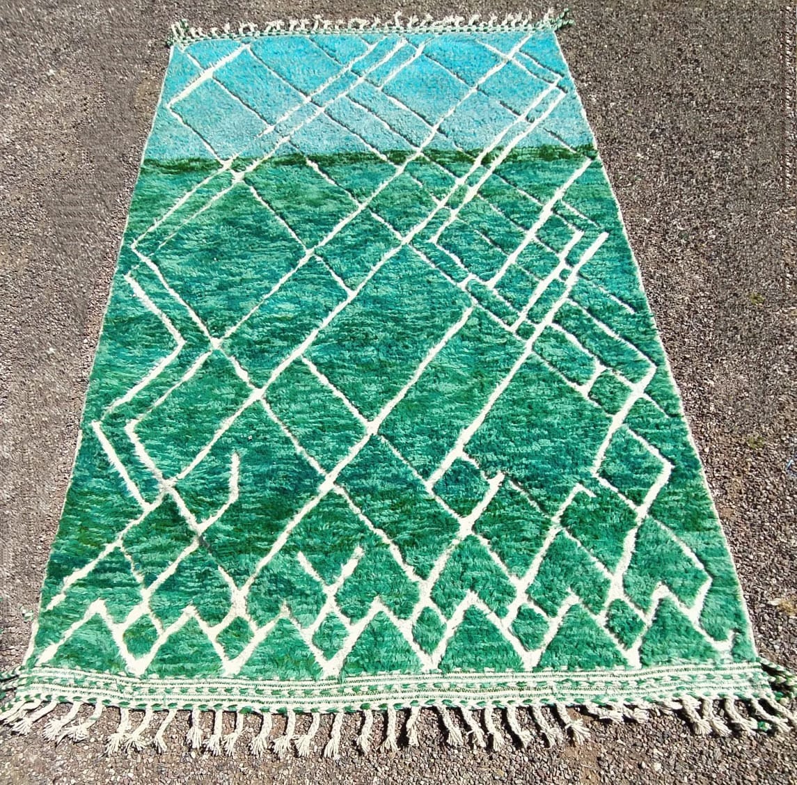 Custom Handmade Moroccan Berber Wool Rug - MarrakeshLoom
