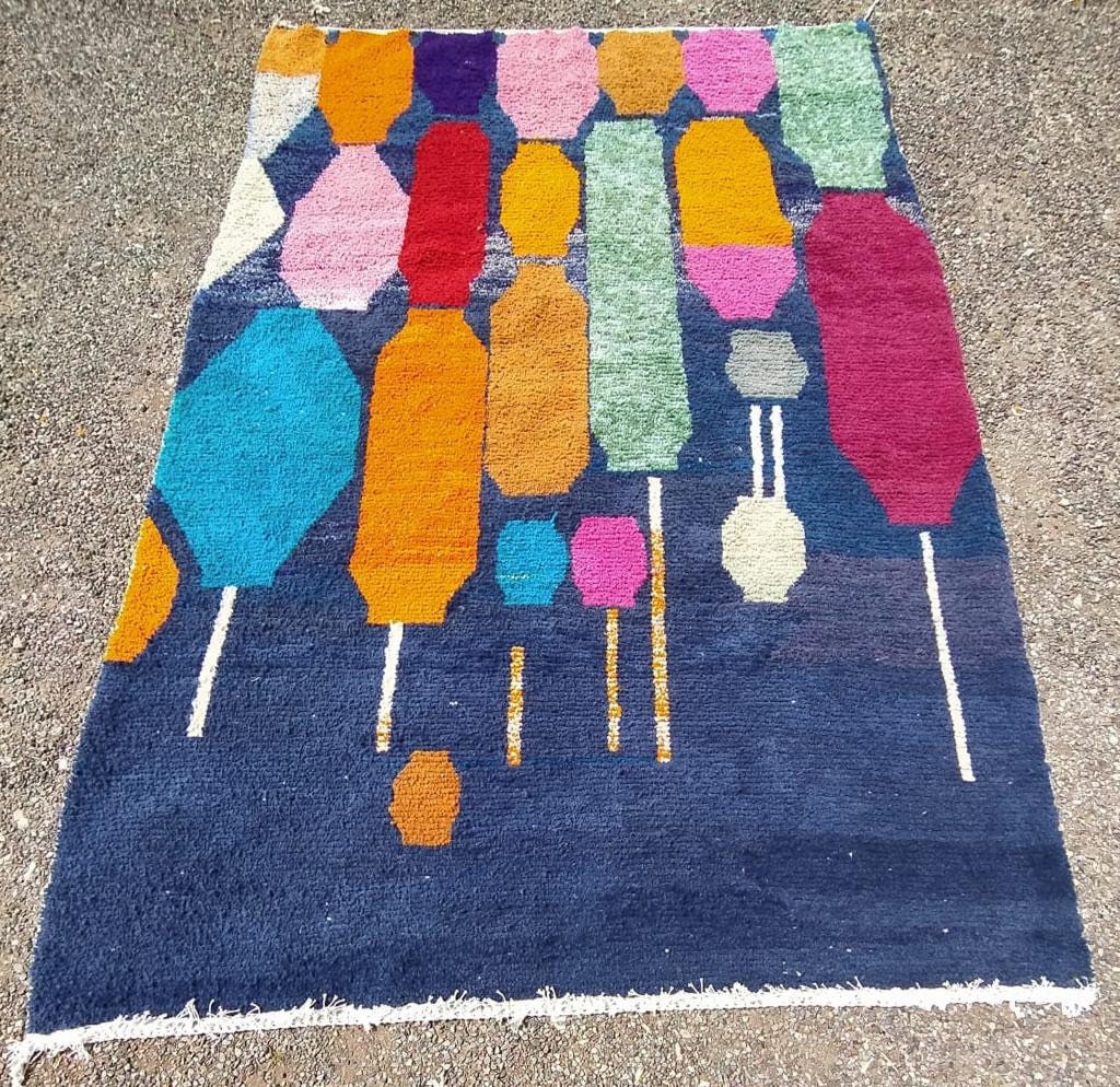 Custom Handmade Moroccan Berber Wool Rug - MarrakeshLoom