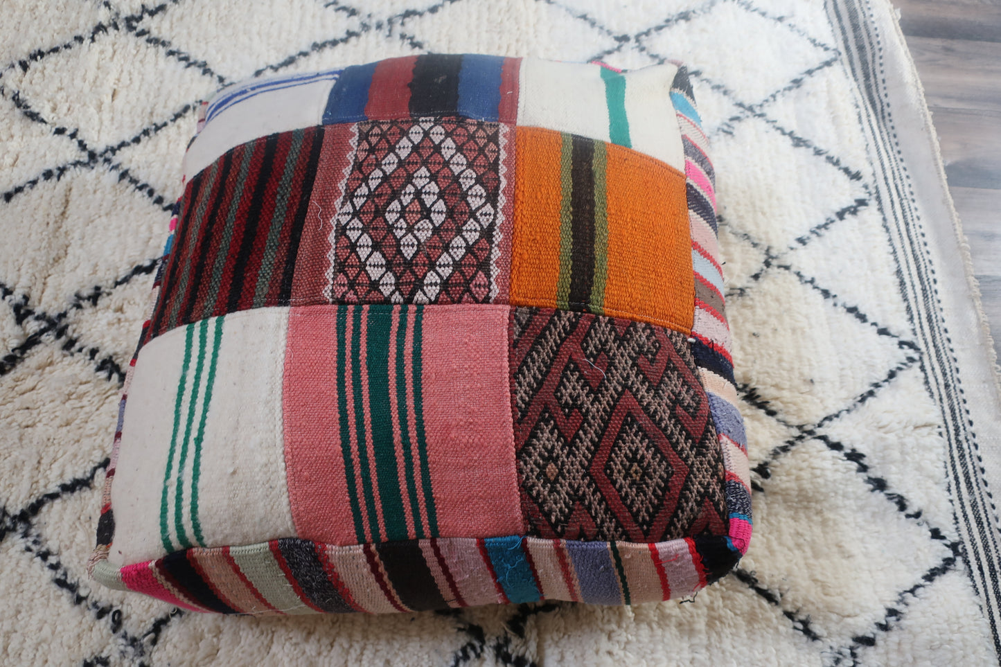 Moroccan Berber Pouf - Floor Cushion - MarrakeshLoom