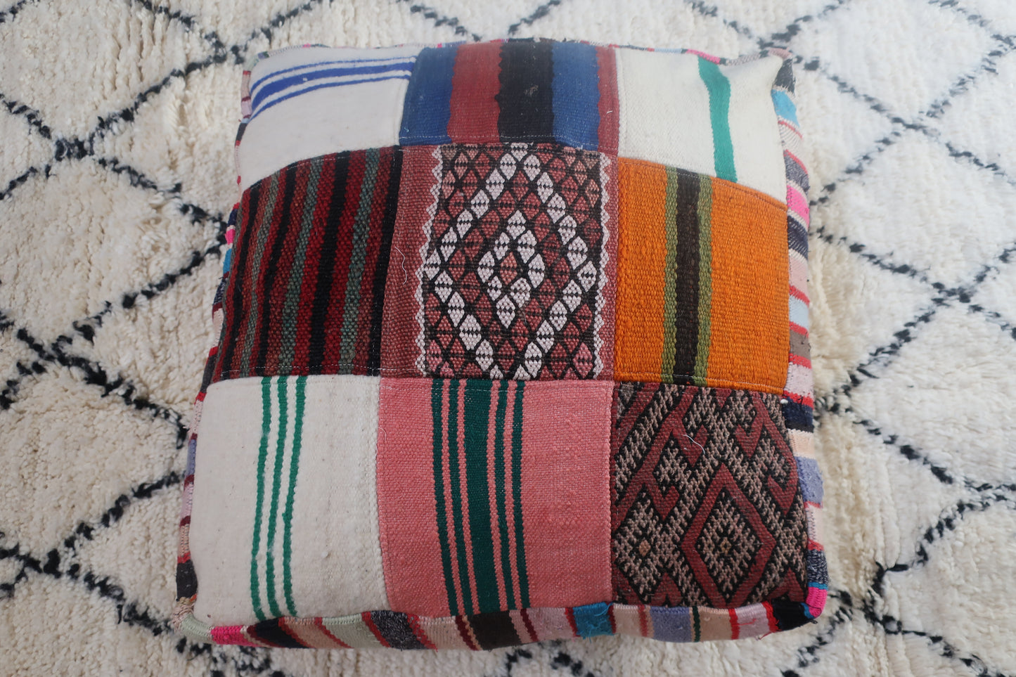 Moroccan Berber Pouf - Floor Cushion - MarrakeshLoom