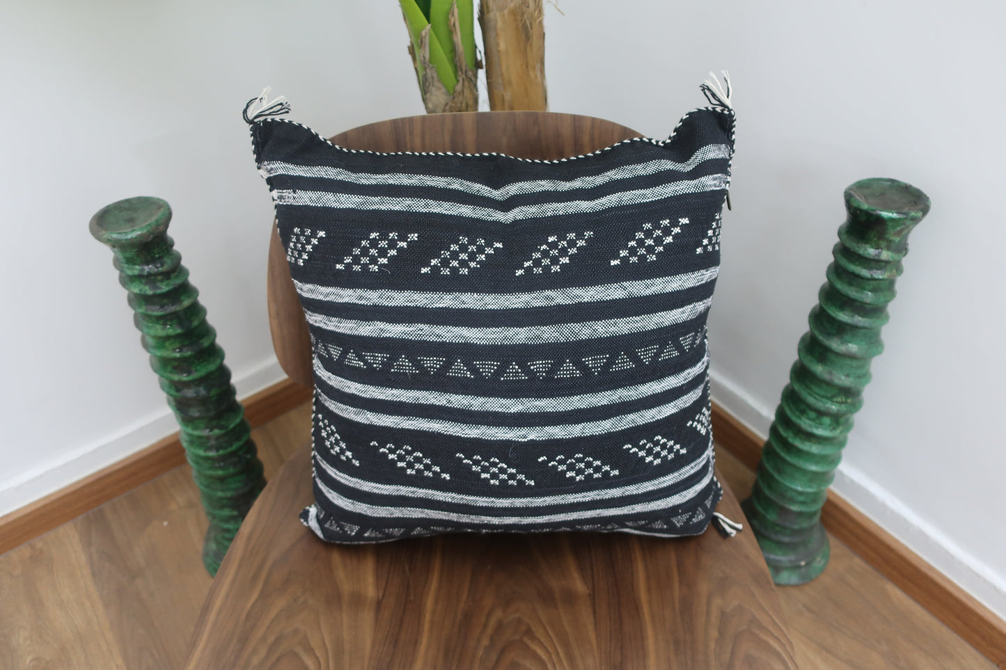 Moroccan cactus silk pillow - MarrakeshLoom