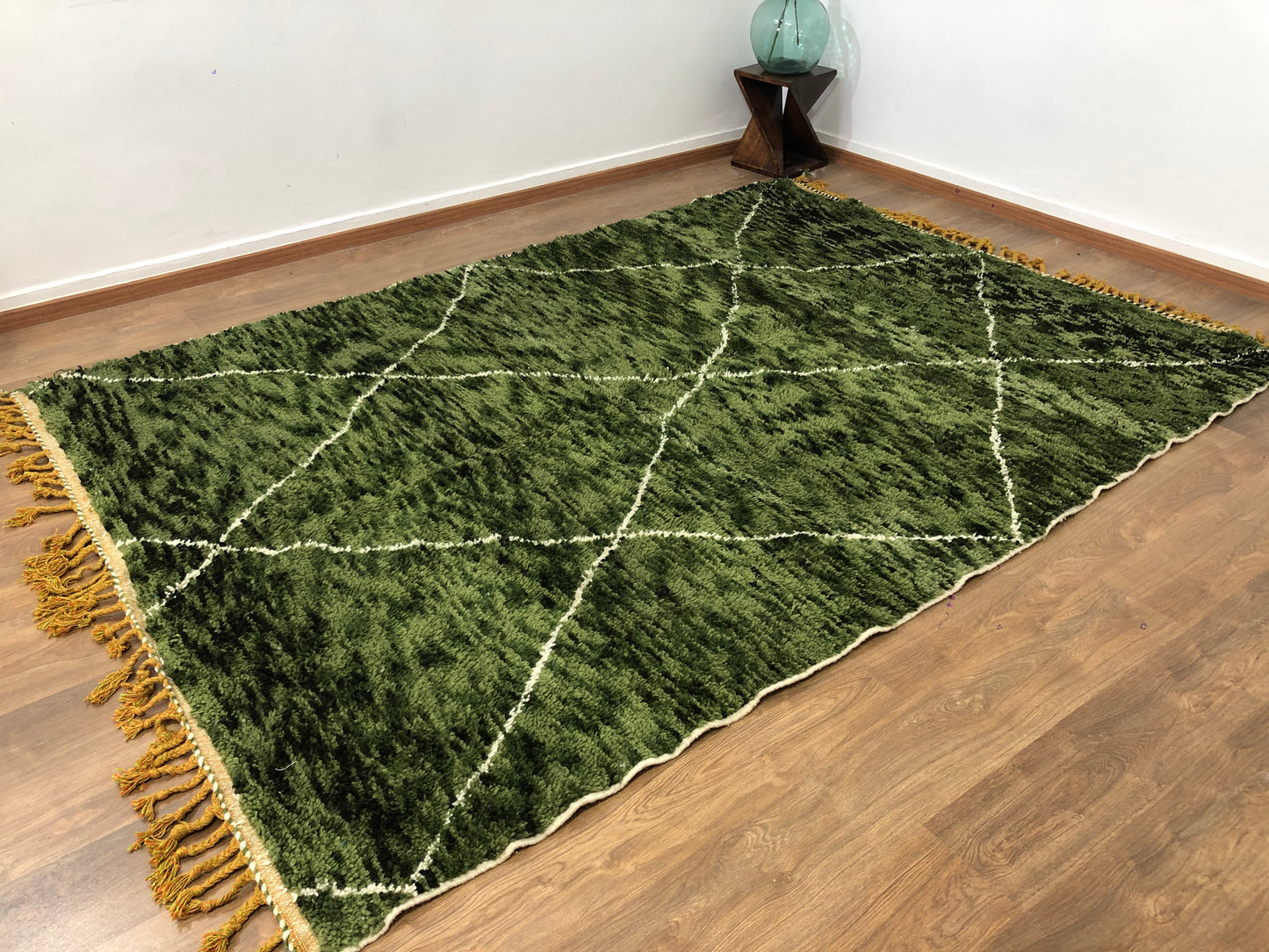Handmade Moroccan Beni Ourain rug - 9,54 x 6,88 FT ( 291 x 210 Cm) - Authentic Handwoven Carpet - MarrakeshLoom