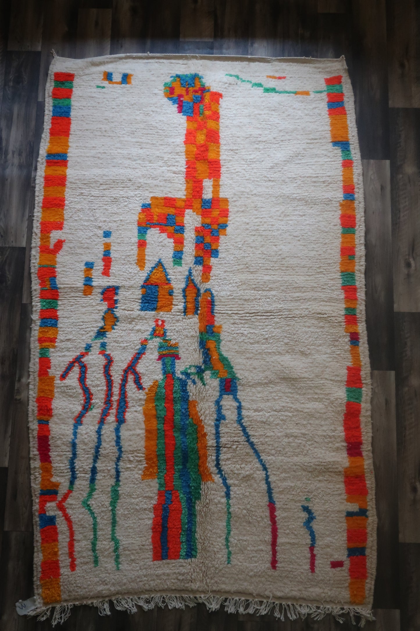 Moroccan Berber Azilal Rug "Azel" - 8.39 FT x 4.65 FT ( 256 CM x 142 CM ) - MarrakeshLoom