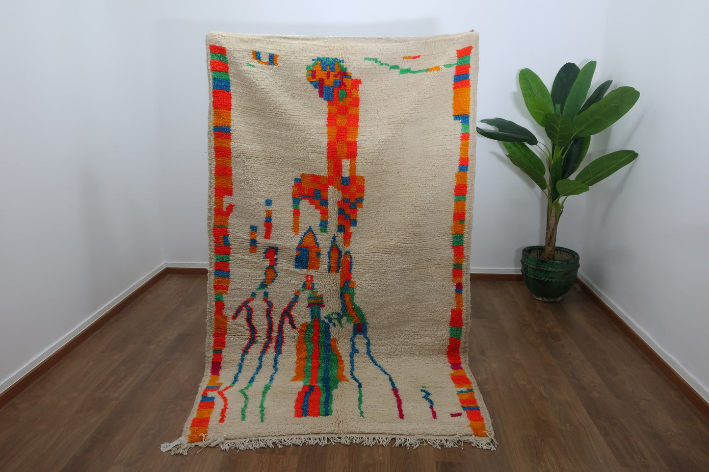 Moroccan Berber Azilal Rug "Azel" - 8.39 FT x 4.65 FT ( 256 CM x 142 CM ) - MarrakeshLoom