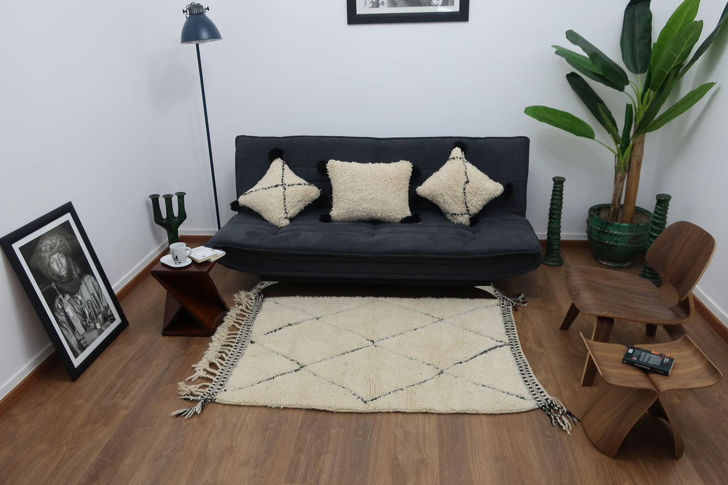 Moroccan Beni Ourain rug - "Mina" - MarrakeshLoom
