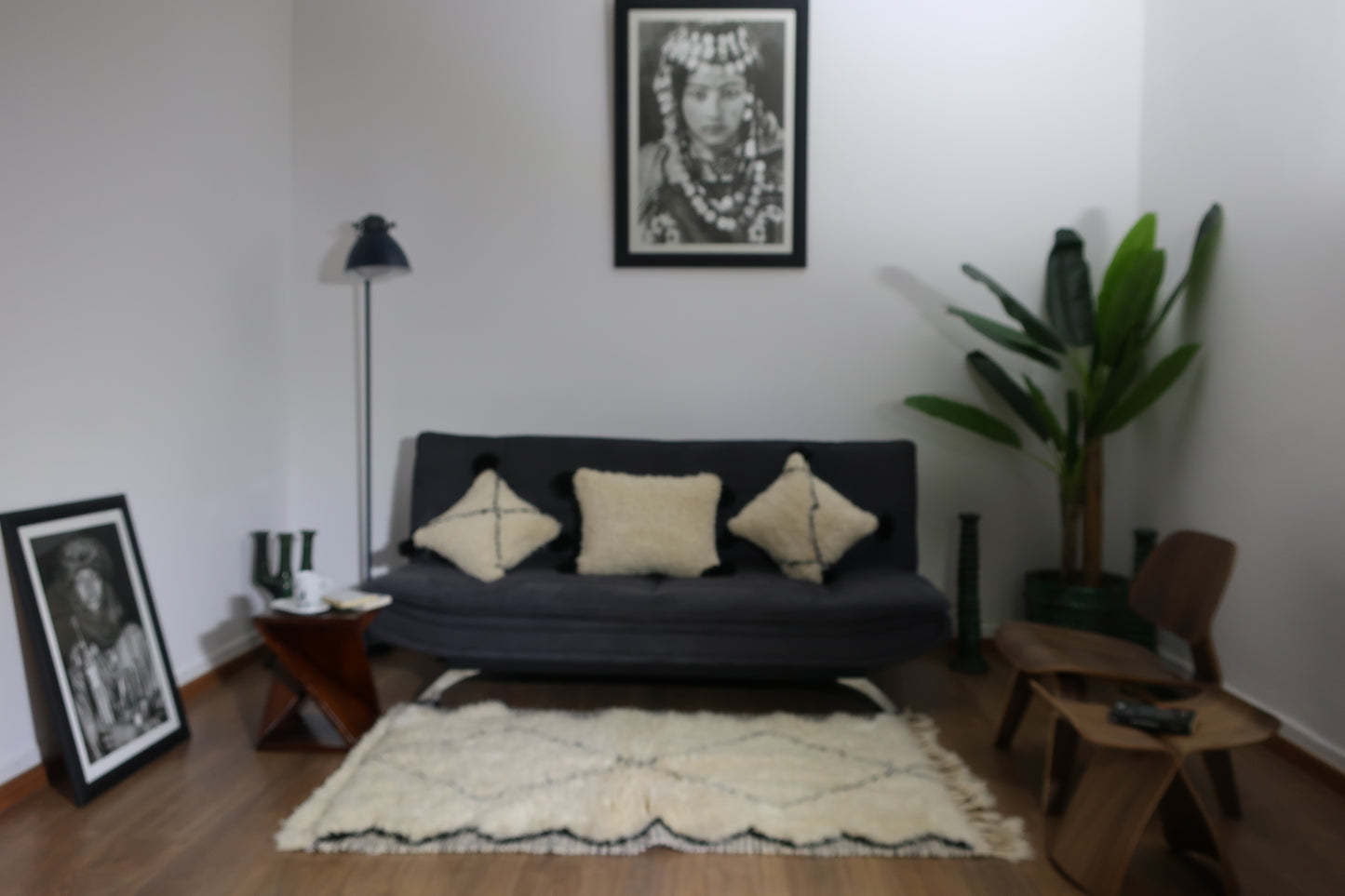 Moroccan Beni Ourain rug "Lilla" - 160 CM x 104 CM - MarrakeshLoom