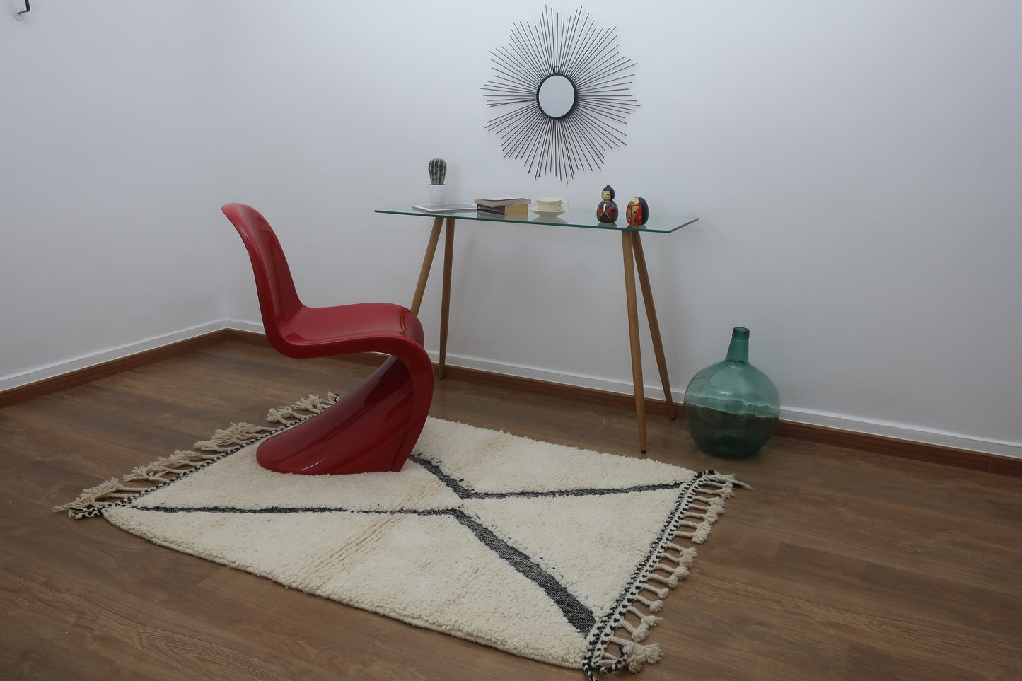 Moroccan Beni Ourain rug - "Masila" 5.08 FT x 3.37 FT - MarrakeshLoom