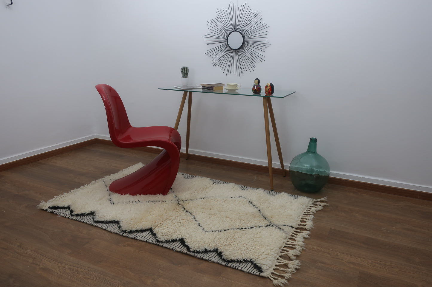 Moroccan Beni Ourain rug "Lilla" - 160 CM x 104 CM - MarrakeshLoom
