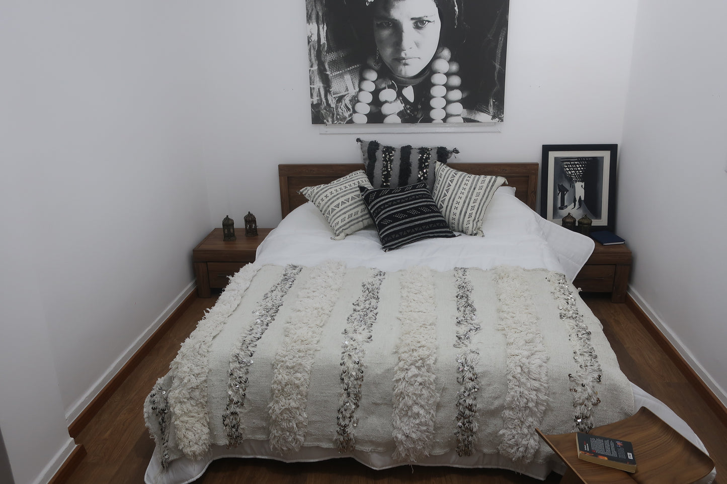 Handmade Moroccan Wedding Blanket Handira - MarrakeshLoom