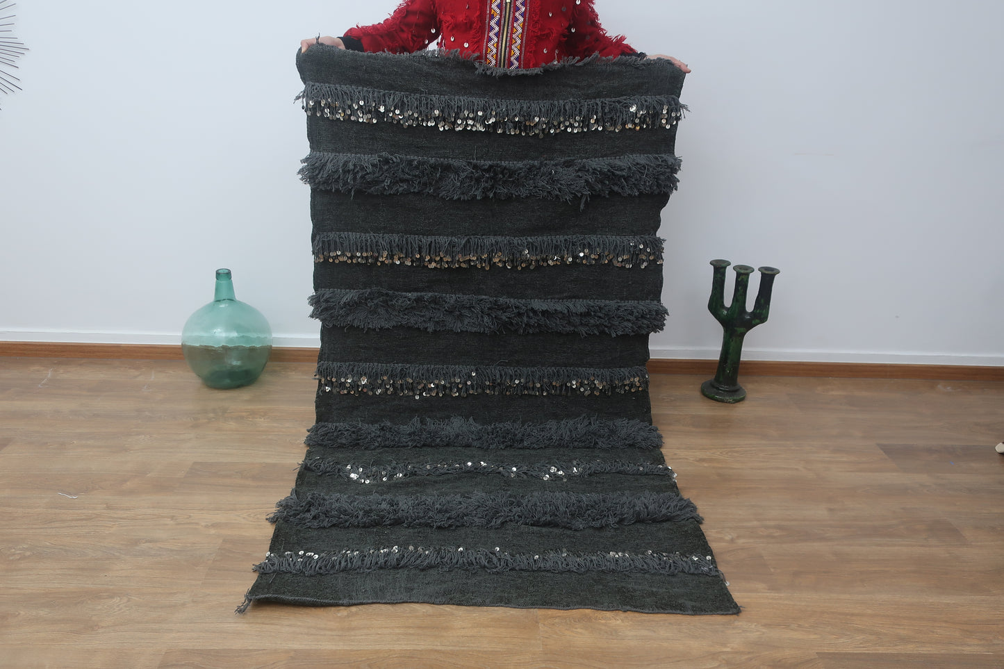 Handmade Moroccan Wedding Blanket Handira - "Batul" - MarrakeshLoom