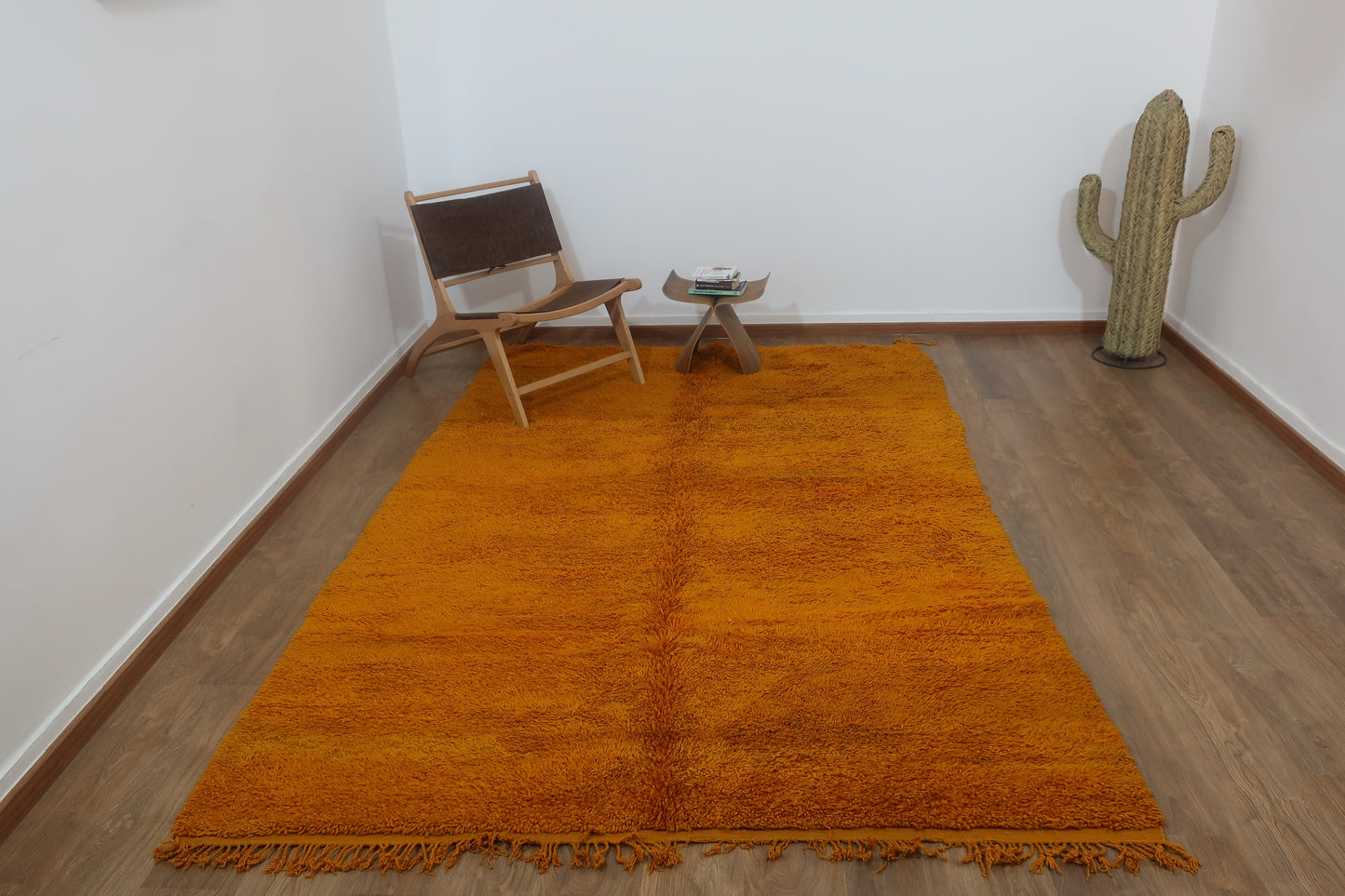 Vintage Moroccan Berber shaggy wool Rug -9.84 FT X 6.43 FT ( 300 CM X 196 CM ) , Authentic handwoven carpet - MarrakeshLoom