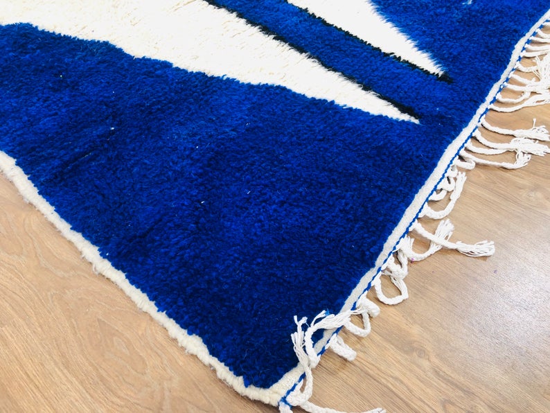Handmade Modern Moroccan rug, Mid-Century Rug, 7.77 FT x 4.82 FT ( 237 Cm x 147 Cm ), Authentic Moroccan Carpet, Handwoven Ethnic Rug, Free Shipping - MarrakeshLoom