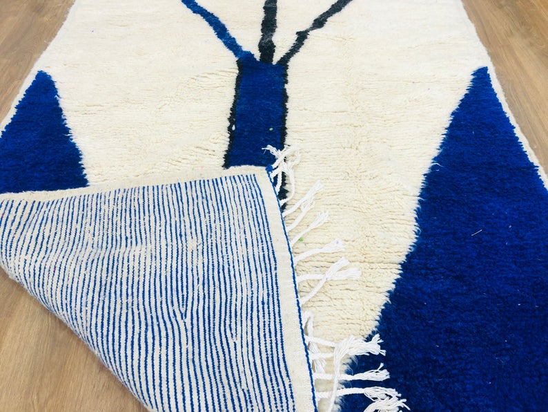 Handmade Modern Moroccan rug, Mid-Century Rug, 7.77 FT x 4.82 FT ( 237 Cm x 147 Cm ), Authentic Moroccan Carpet, Handwoven Ethnic Rug, Free Shipping - MarrakeshLoom