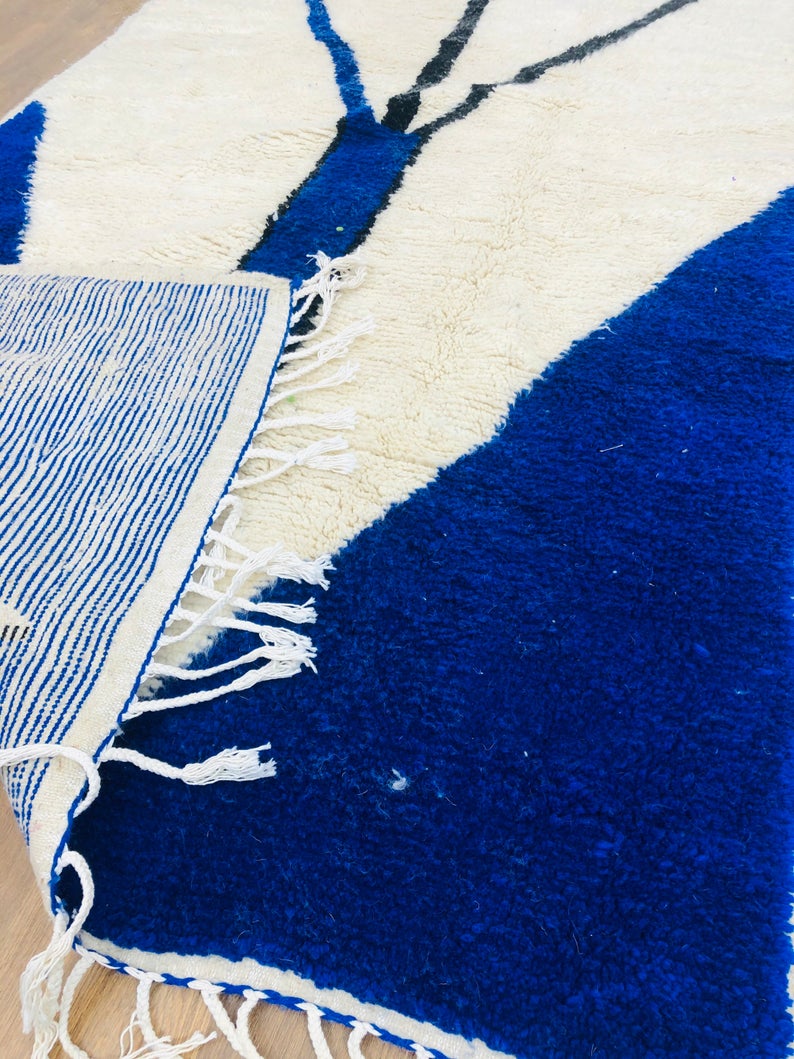 Handmade Modern Moroccan rug, Mid-Century Rug, 7.77 FT x 4.82 FT ( 237 Cm x 147 Cm ), Authentic Moroccan Carpet, Handwoven Ethnic Rug, Free Shipping - MarrakeshLoom