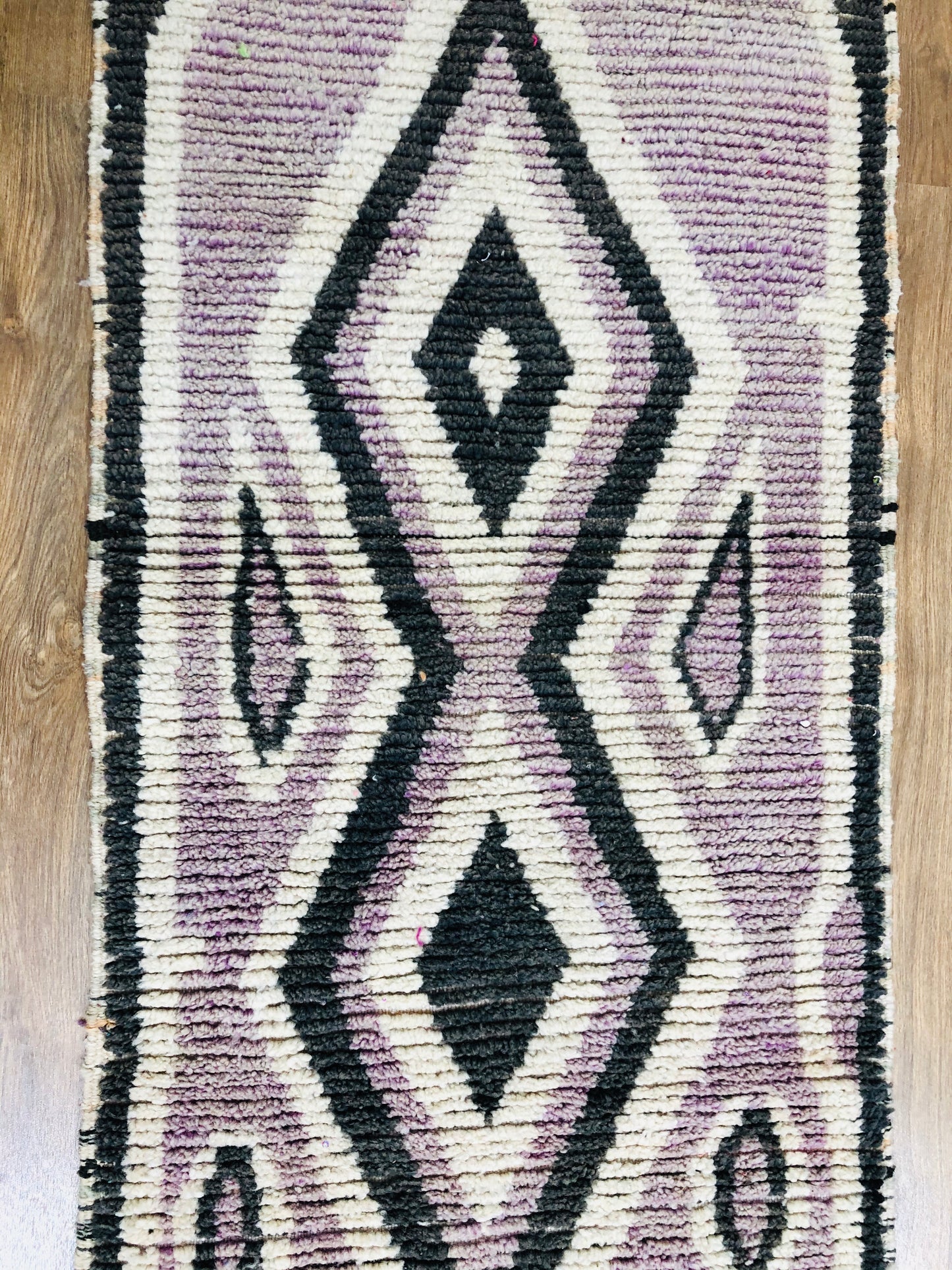 Vintage Moroccan Berber wool Runner - ( 222 Cm × 80 Cm ) - MarrakeshLoom