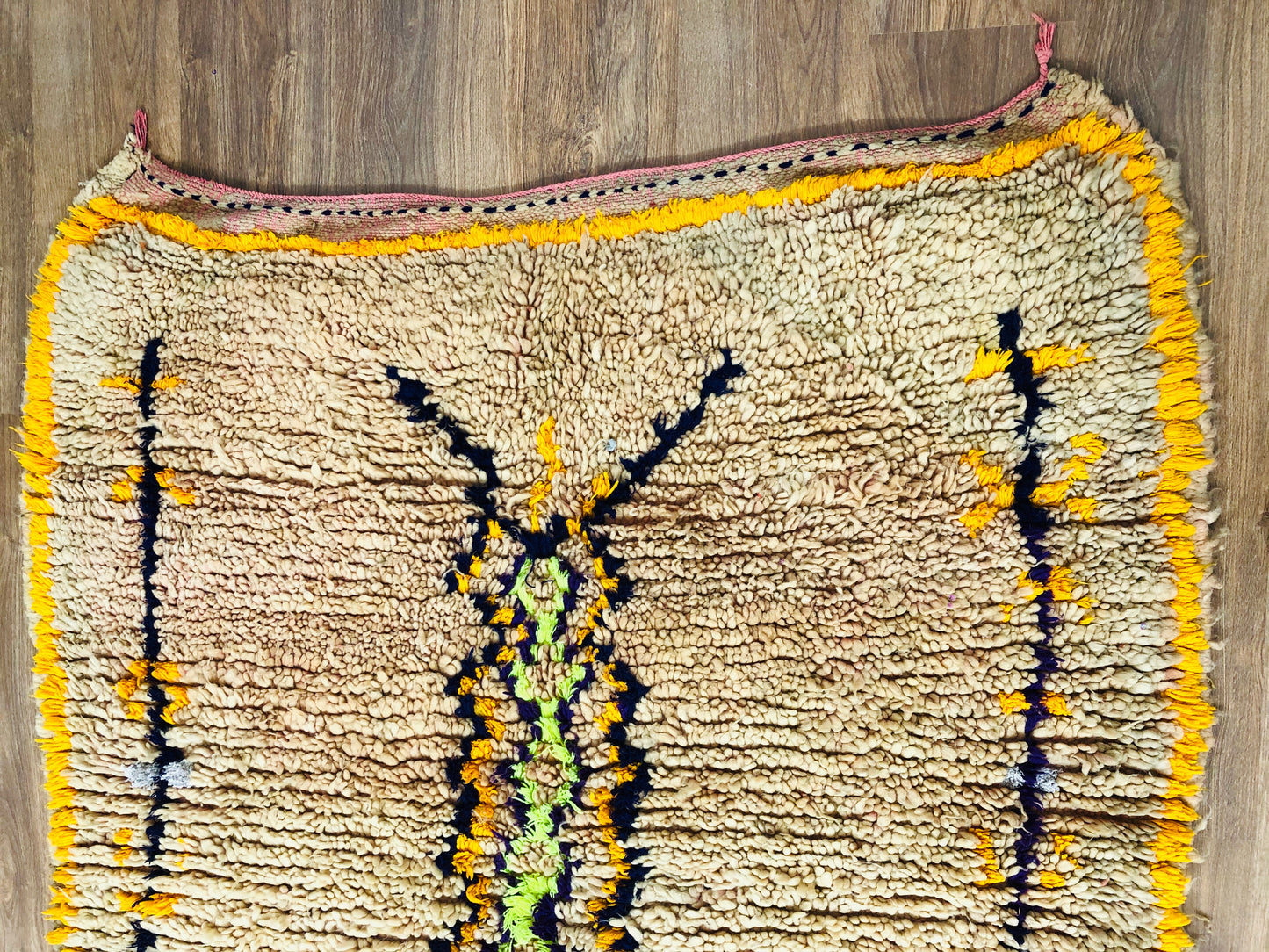 Vintage Moroccan Berber wool Rug - ( 263 × 130 Cm ) - MarrakeshLoom