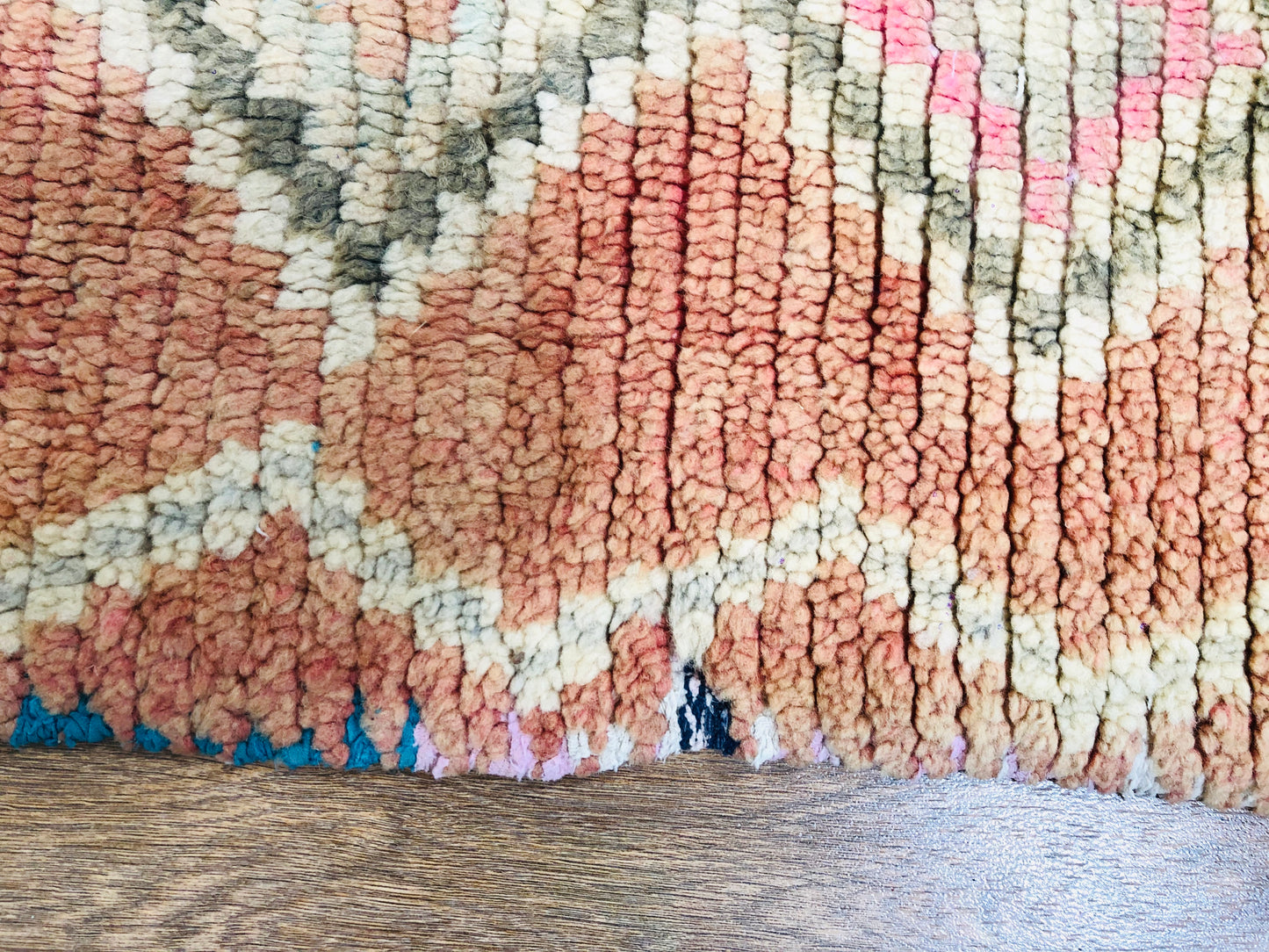 Vintage Moroccan Berber wool Runner - 12.72 FT × 2.69 FT ( 388 Cm × 82 Cm ) - MarrakeshLoom