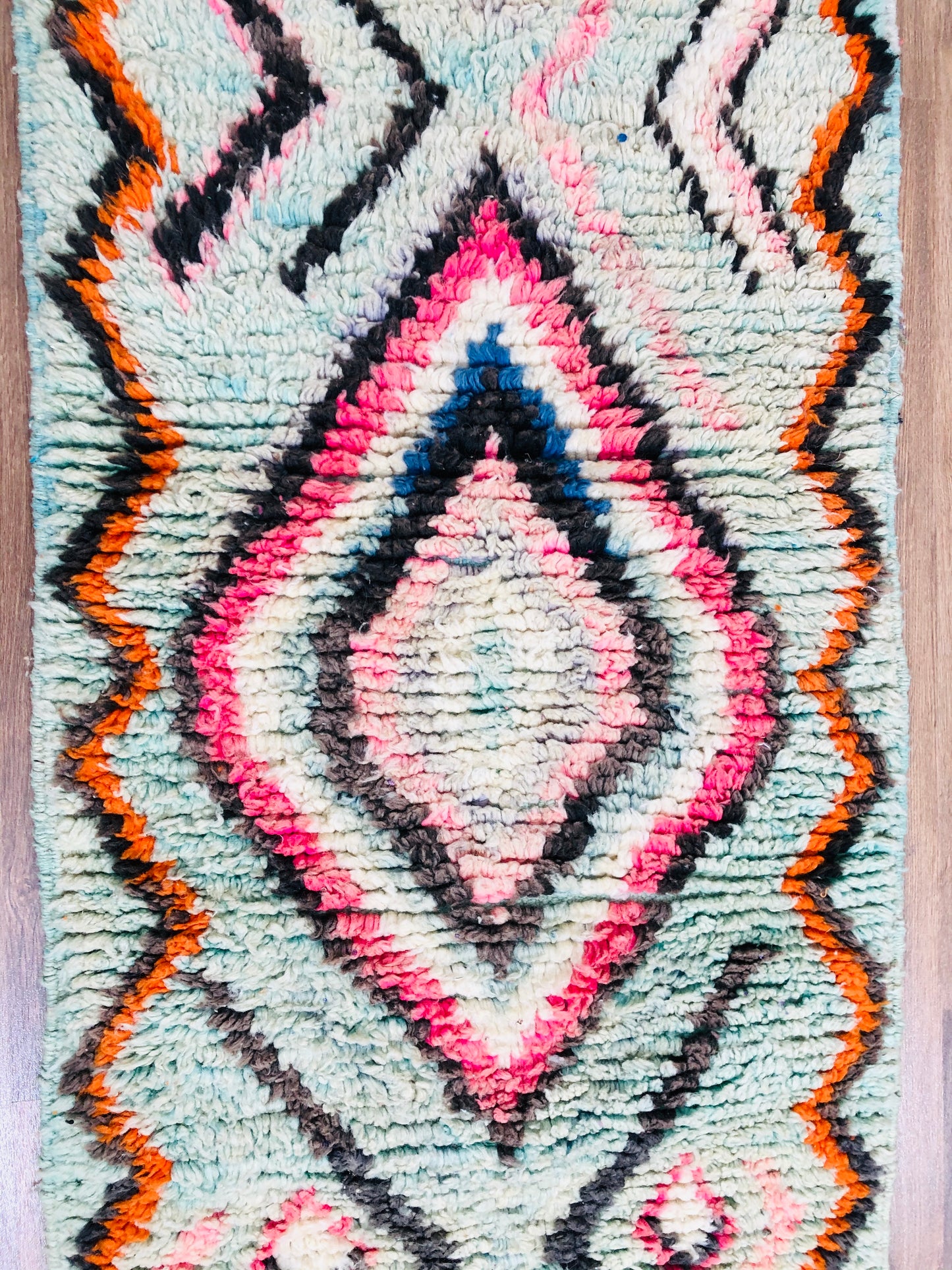 Vintage Moroccan Berber wool Runner - ( 279 Cm × 70 Cm ) - MarrakeshLoom