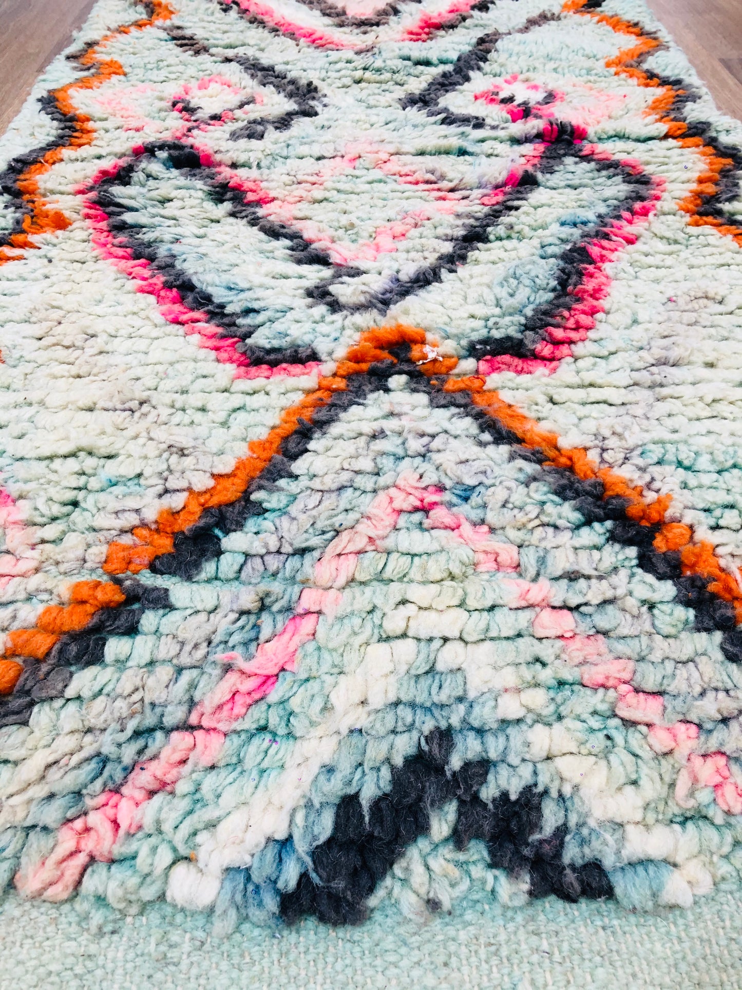 Vintage Moroccan Berber wool Runner - ( 279 Cm × 70 Cm ) - MarrakeshLoom