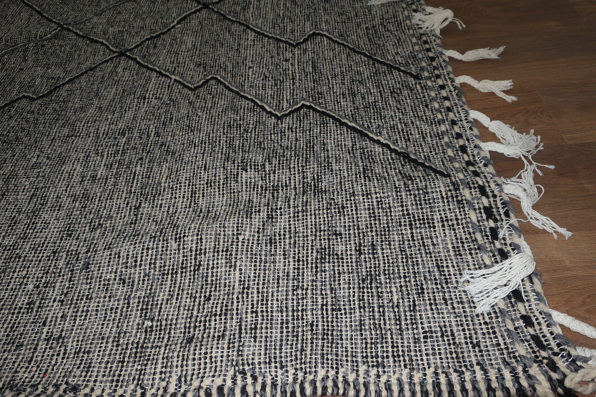 Custom Moroccan Mid-Century Handwoven Kelim Zanafi Rug - MarrakeshLoom