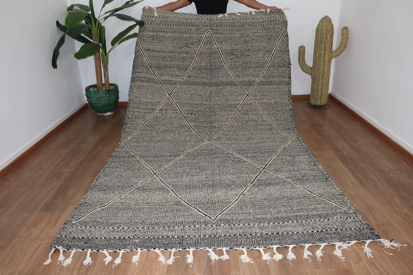 Custom Moroccan Mid-Century Scandinavian Handwoven Kelim Zanafi Rug - MarrakeshLoom