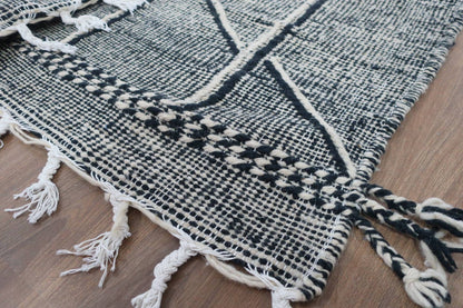 Custom Mid-Century Handwoven Kelim Moroccan Zanafi Rug - MarrakeshLoom