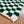 Custom Handmade Moroccan Berber White & Green Wool Checkered Runner Rug - MarrakeshLoom