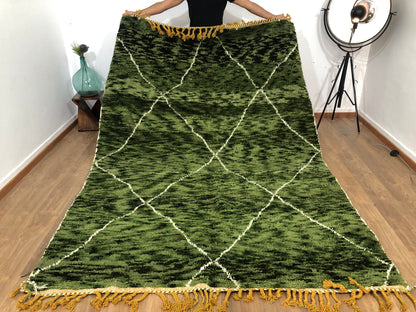 Handmade Moroccan Beni Ourain rug - 9,54 x 6,88 FT ( 291 x 210 Cm) - Authentic Handwoven Carpet - MarrakeshLoom
