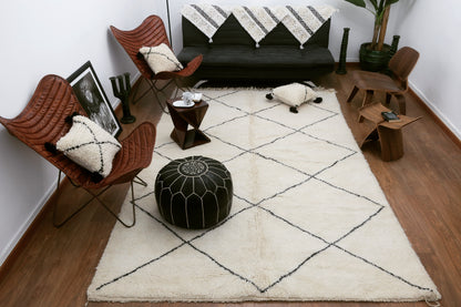 Moroccan Beni Ourain rug - " Casablanca " - 9,74 x 6,88 FT - MarrakeshLoom